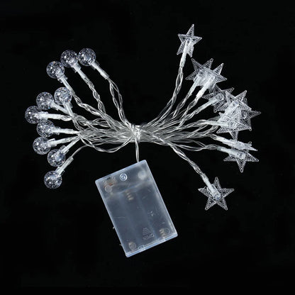 Christmas Tree Snowflake LED String Lights Banner Christmas Decoration 2023 for Home Navidad Xmas Tree Decor Fairy Light Pendant