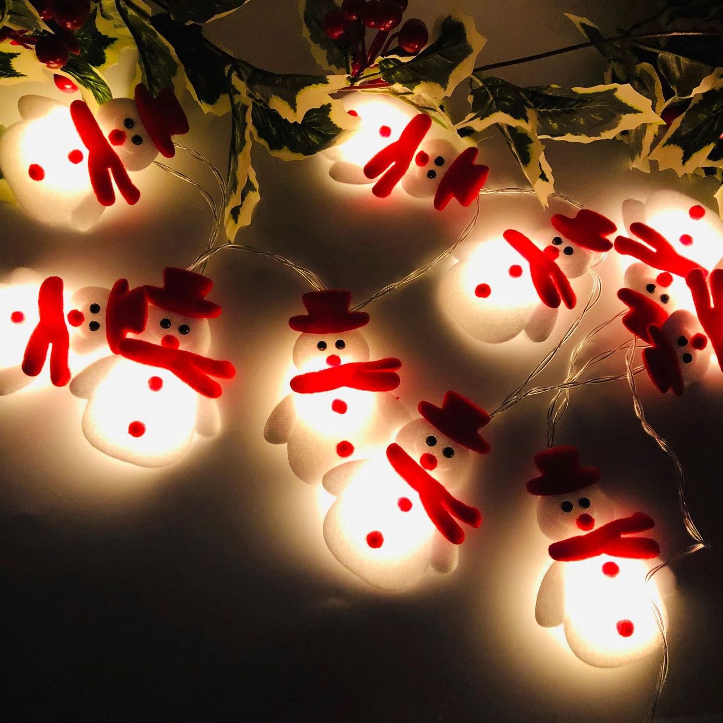 10LED Snowman String Lights Christmas Tree Decor Garland Lights Ornaments Christmas Decorations New Year