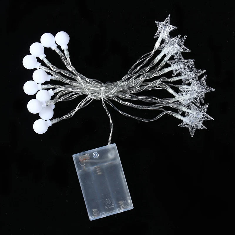 Christmas Tree Snowflake LED String Lights Banner Christmas Decoration 2023 for Home Navidad Xmas Tree Decor Fairy Light Pendant