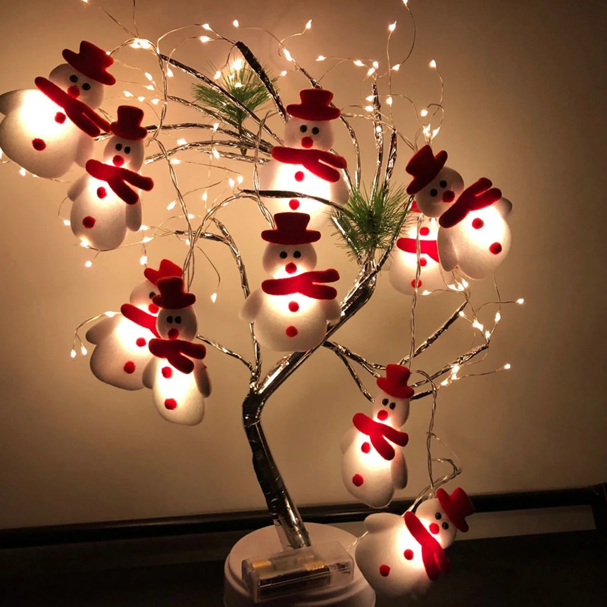 10LED Snowman String Lights Christmas Tree Decor Garland Lights Ornaments Christmas Decorations New Year