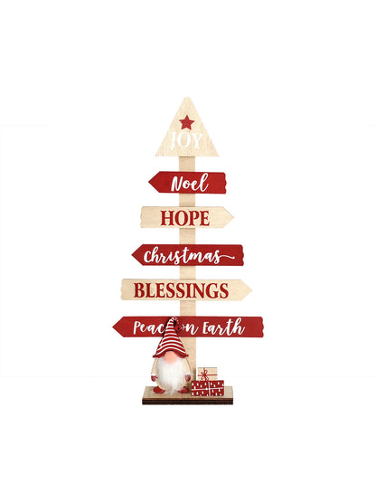 Christmas Christmas Wooden Tree Sign Ornament Decoration Gift 36cm High