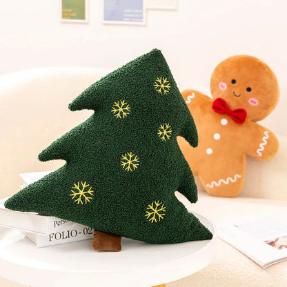 Ginger Bread Plush Toy Stuffed Caramel Chocolate Gingerbread  Cushion Christmas Tree House Bow Ring Decor Xmas Deer