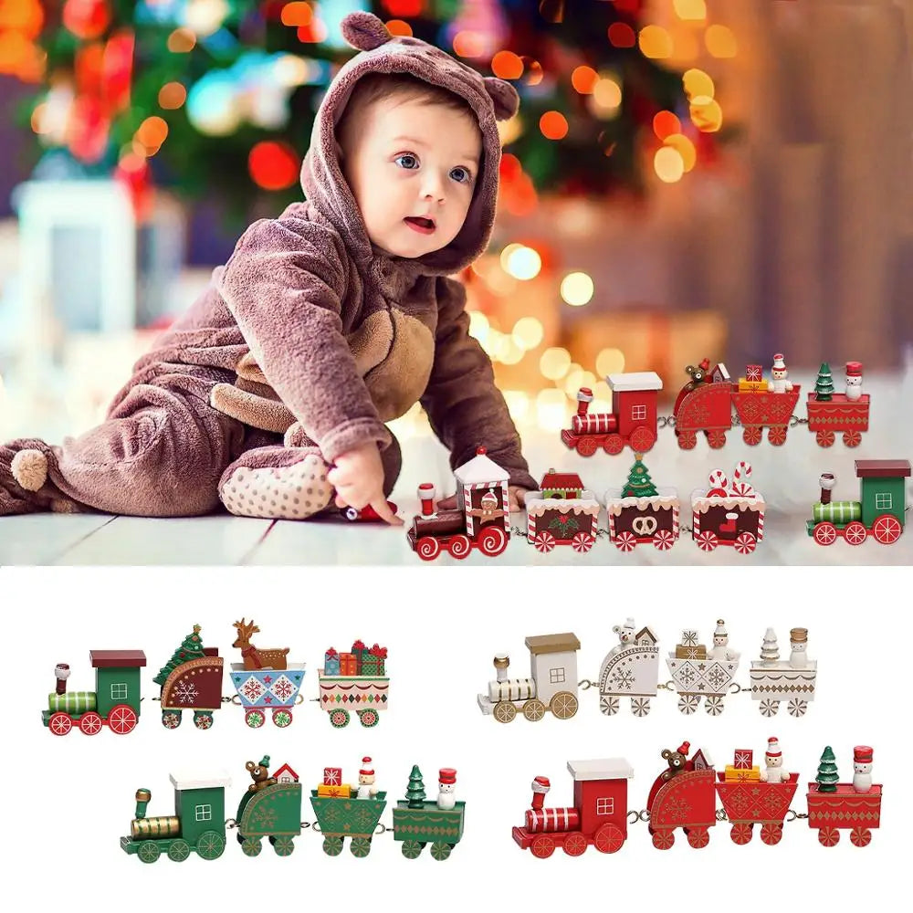 Christmas Train Merry Christmas Decorations For Home 2024 Cristmas Ornament Xmas Navidad Noel Gifts Happy New Year 2025 Gifts