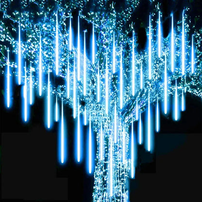 Meteor Shower Rain LED Fairy String Lights Festoon Street Garland Christmas Decorations for Home Outdoor Wedding New Year Decor