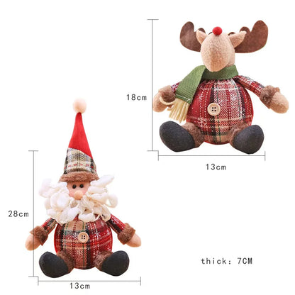 New Big Santa Claus Snowman Elk Doll Children Xmas Gift Christmas Tree Decorations Home Wedding Party Supplies Plush Ornaments