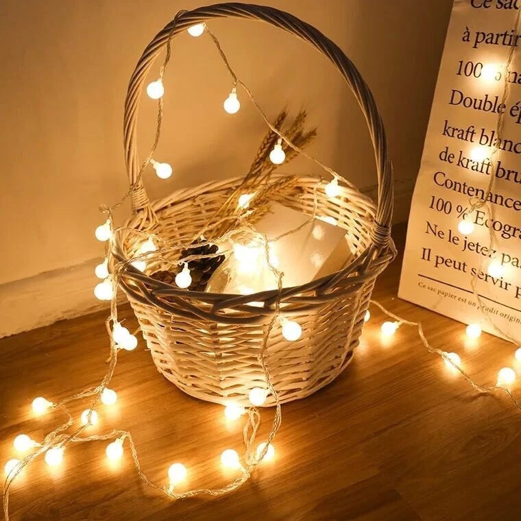 10M USB/Battery Power Ball LED String Lights Outdoor Wedding Garden Fairy Lights Christmas Decoration