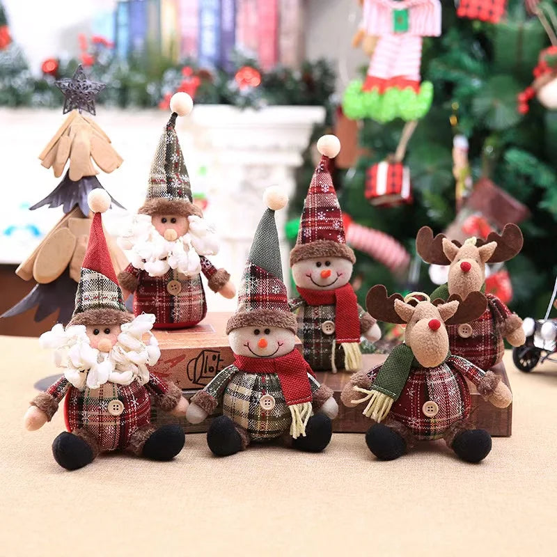 New Big Santa Claus Snowman Elk Doll Children Xmas Gift Christmas Tree Decorations Home Wedding Party Supplies Plush Ornaments