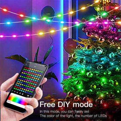 5V USB LED Christmas Light,25/20/10M Garland Fairy Light With Bluetooth APP and Remote control For Xmas Tree Decoration Lighting