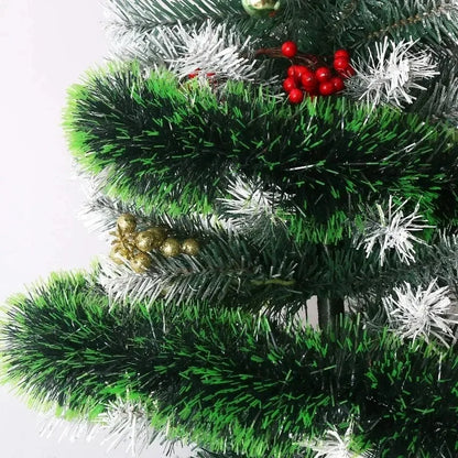 Christmas Green Cane Ribbons Garland DIY Xmas Tree Ornaments Green Cane Ribbons Wreath Hanging Pendent Home Party Decoration