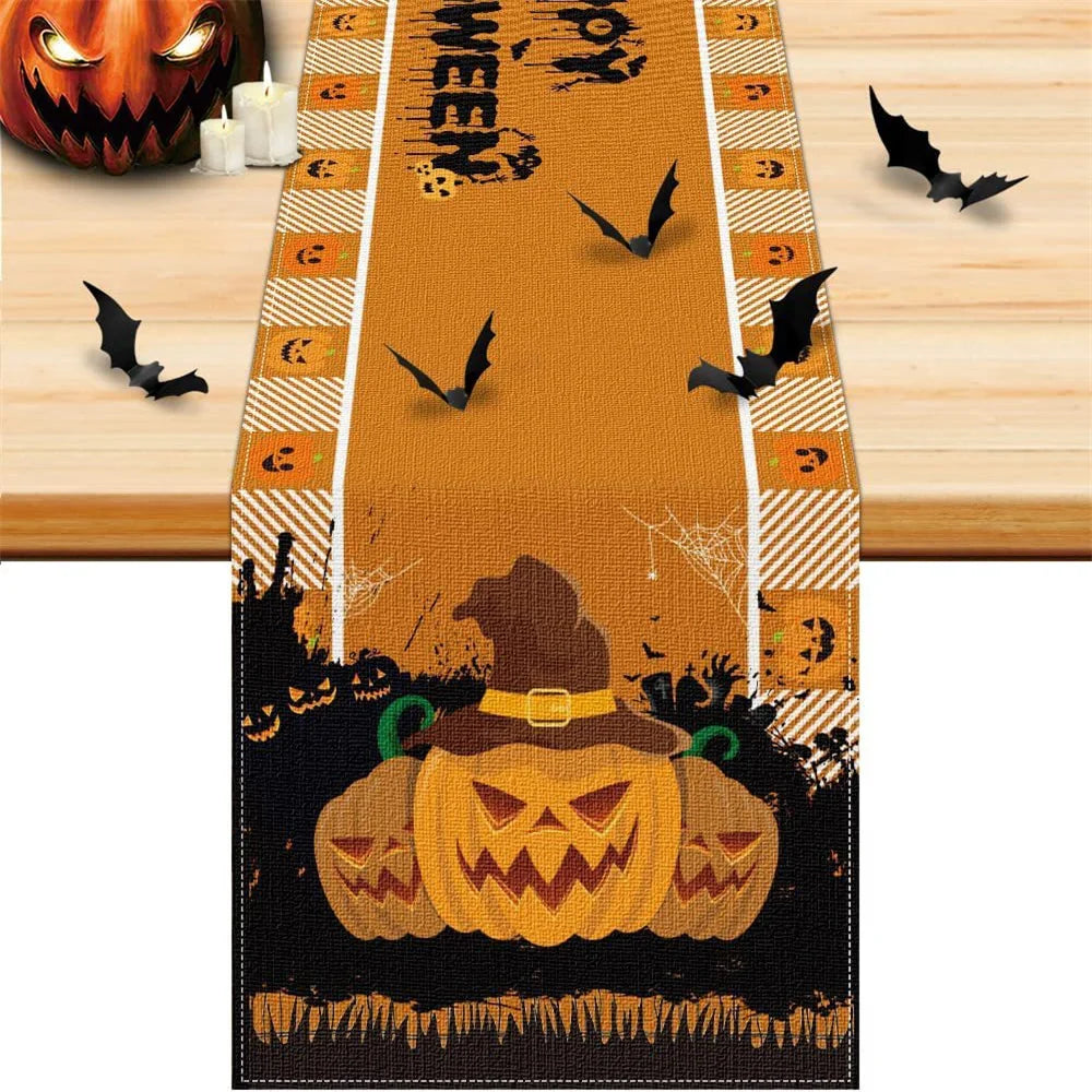 Goblin Halloween table Flag Black Forest Table Runner Thanksgiving Jack-o '-Lantern Holiday party kitchen centerpieces