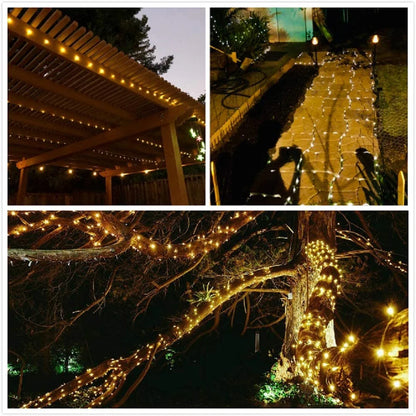 Outdoor Solar String Light 500/300/200/100/50 LED Fairy Garland 8 Mode Garden Yard Party Christmas Decoration Copper Wire Lamp