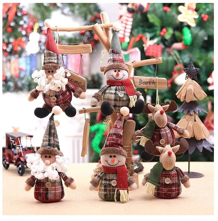 New Big Santa Claus Snowman Elk Doll Children Xmas Gift Christmas Tree Decorations Home Wedding Party Supplies Plush Ornaments