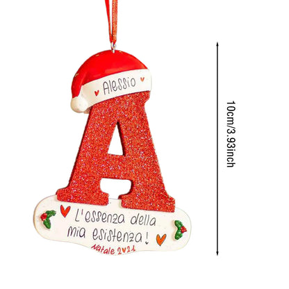 Christmas Tree Decoration Letter Pendant 26 Letters Home Holiday acrylic DIY Pendant Xmas 2023 New Year Decor Ornament navidad