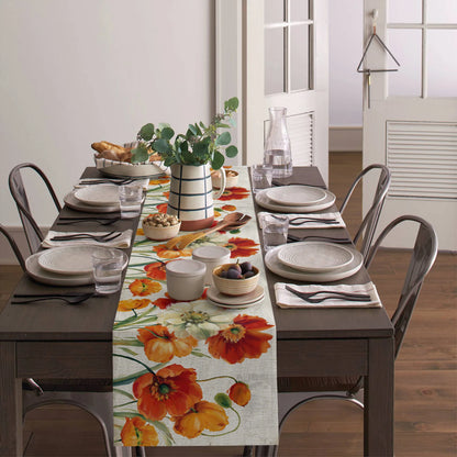 Thanksgiving Table Runner Pumpkin Maple Leaf Wedding Decoration Anti-stain Table Runner for Dining Table Christmas Decorations