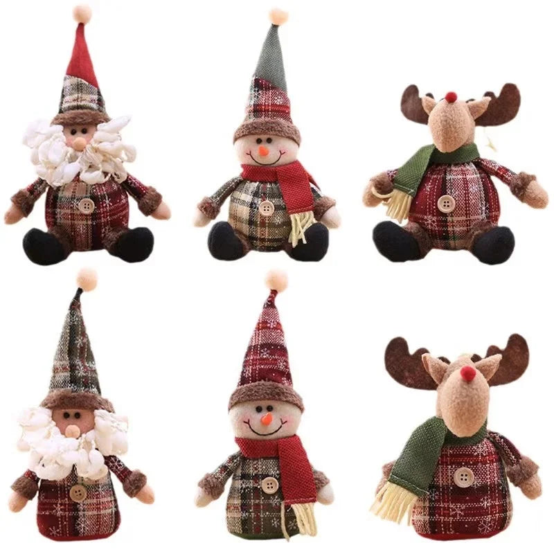 New Big Santa Claus Snowman Elk Doll Children Xmas Gift Christmas Tree Decorations Home Wedding Party Supplies Plush Ornaments