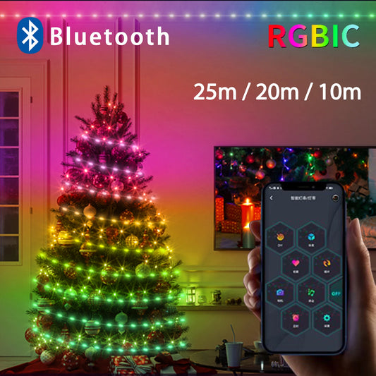 5V USB LED Christmas Light,25/20/10M Garland Fairy Light With Bluetooth APP and Remote control For Xmas Tree Decoration Lighting