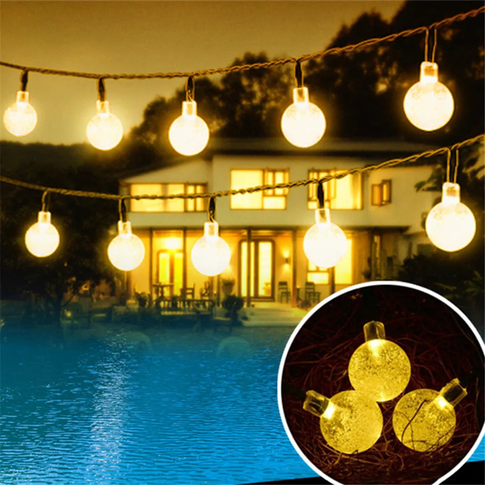 LED String Light Solar Fairy Lights 5m 20LED Warm Light Waterproof Outdoor Garden Wedding Decoration Christmas Lamp