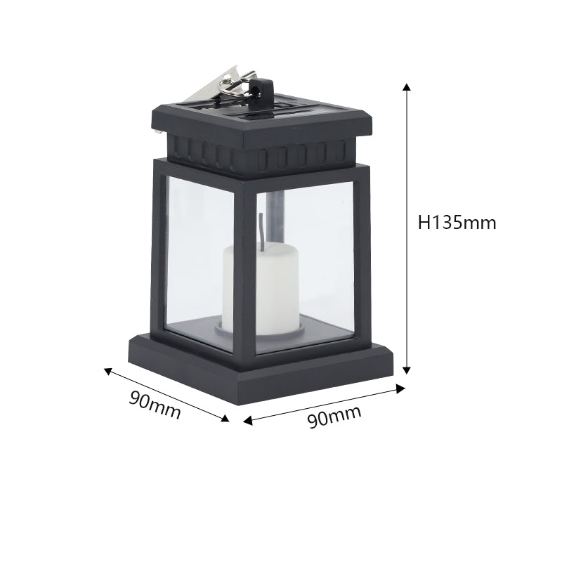 LED Retro Flickering Hanging Lantern Candle Bright Pathway Decoration Outdoor Palace Light Solar Lamp Waterproof Yard Garden