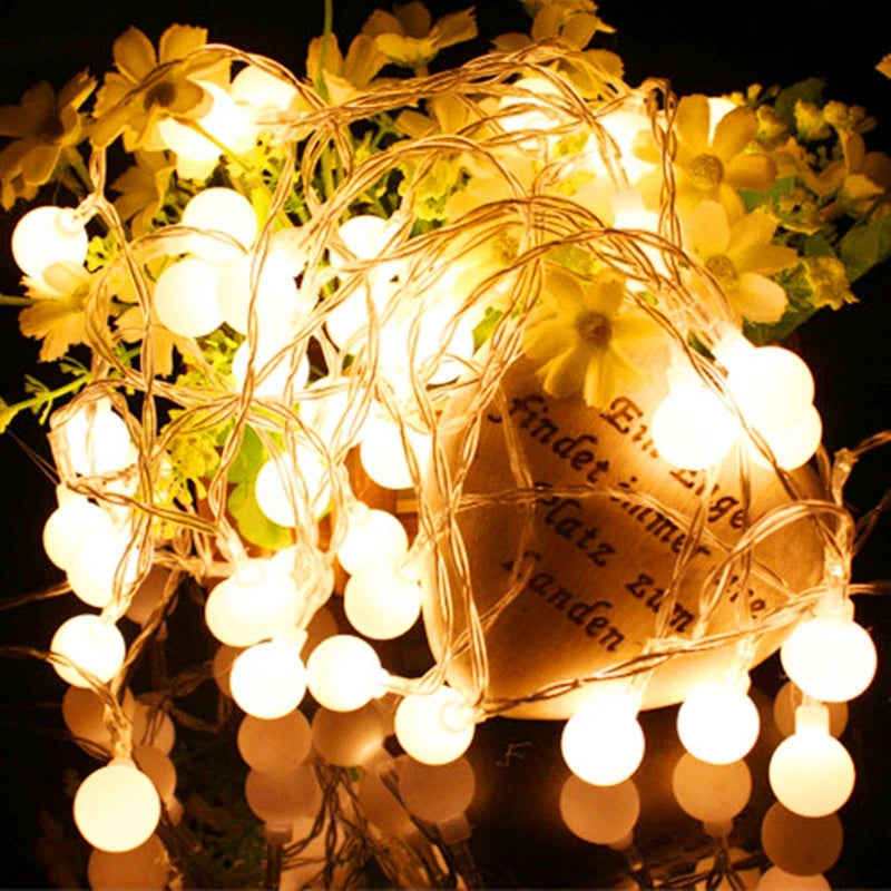 10M USB/Battery Power Ball LED String Lights Outdoor Wedding Garden Fairy Lights Christmas Decoration