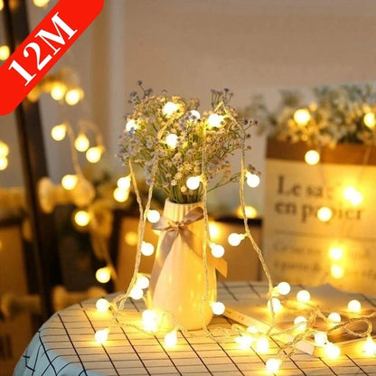 10M USB/Battery Power Ball LED String Lights Outdoor Wedding Garden Fairy Lights Christmas Decoration