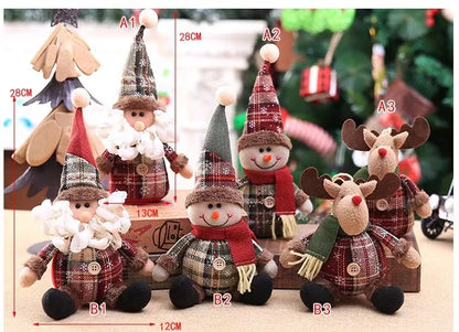 New Big Santa Claus Snowman Elk Doll Children Xmas Gift Christmas Tree Decorations Home Wedding Party Supplies Plush Ornaments