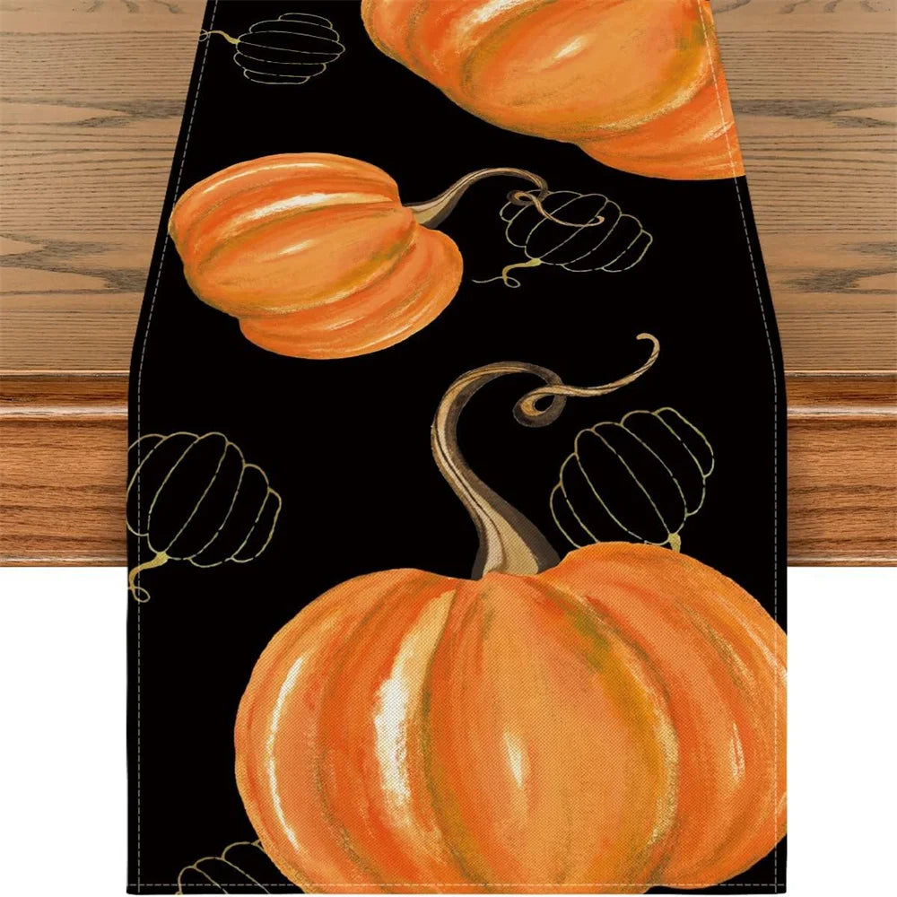 Goblin Halloween table Flag Black Forest Table Runner Thanksgiving Jack-o '-Lantern Holiday party kitchen centerpieces