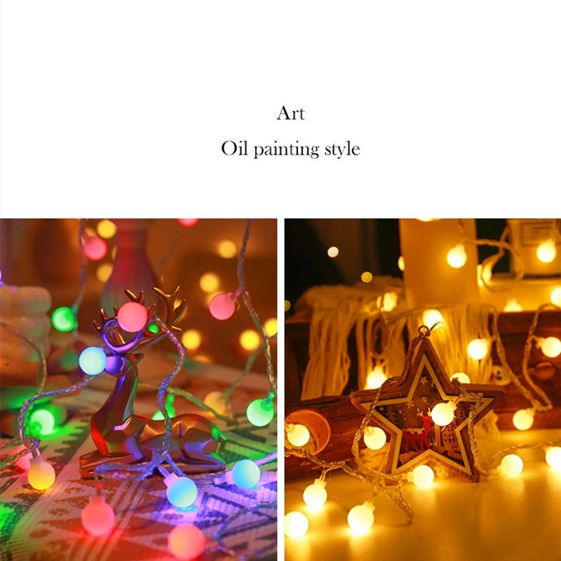 10M USB/Battery Power Ball LED String Lights Outdoor Wedding Garden Fairy Lights Christmas Decoration