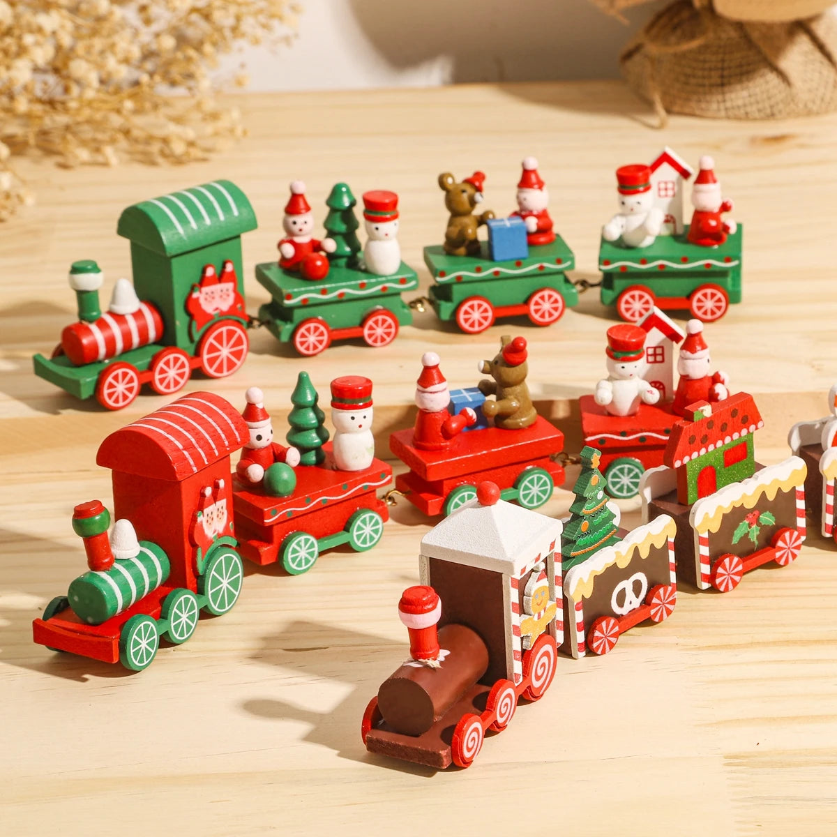 Christmas Train Merry Christmas Decorations For Home 2024 Cristmas Ornament Xmas Navidad Noel Gifts Happy New Year 2025 Gifts