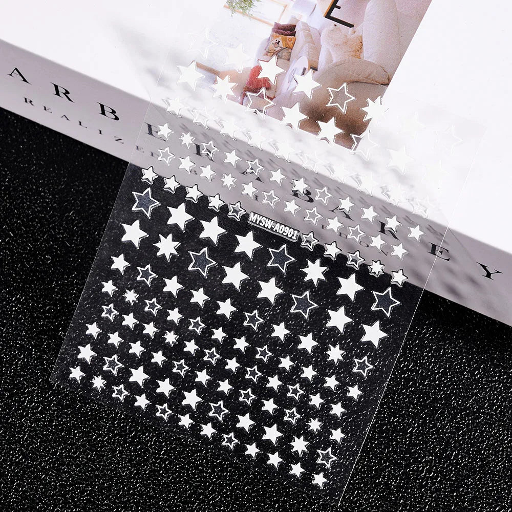 Christmas 5D Embossed Snowman Snowflakes Nail Art Stickers 8*10cm Cartoon Santa Claus Elk Christmas Decal DIY Manicure Decals &*