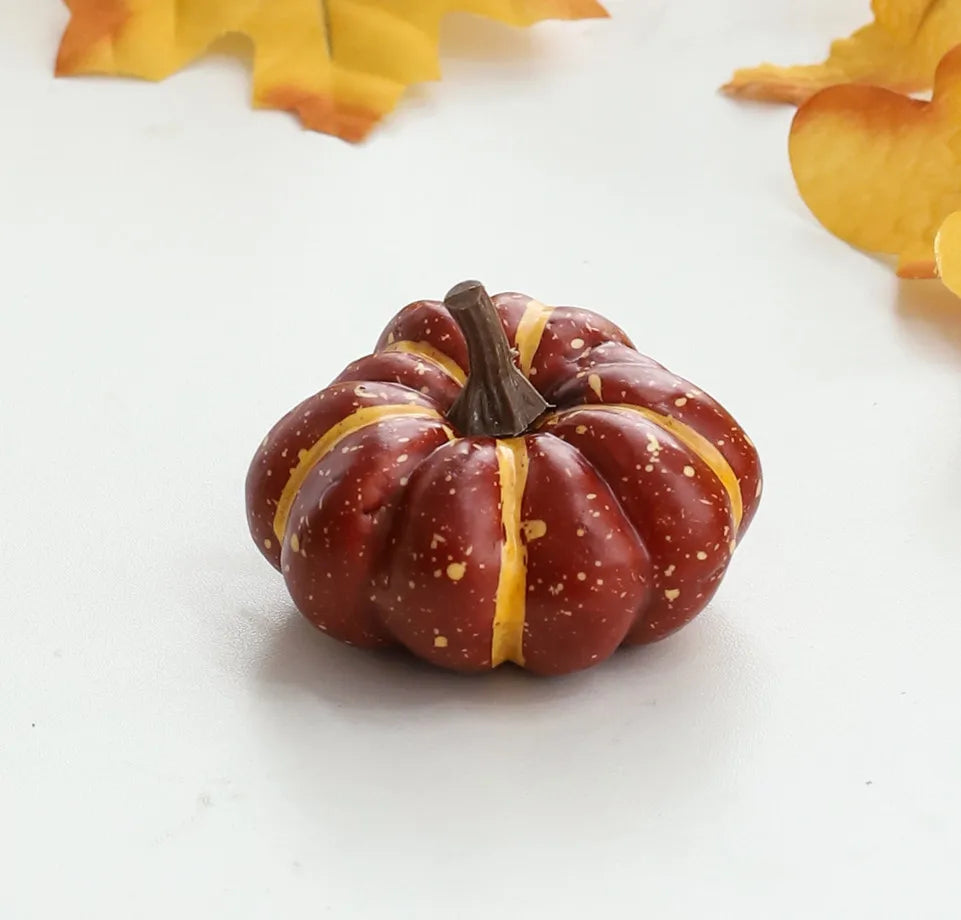 10Pcs Artificial Pumpkin Halloween Decorations for Home Mini Fake Pumpkin Autumn Harvest Party Thanksgiving Ornaments Props