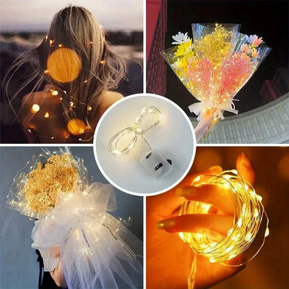 Outside 10 Pack Waterproof Mini Fairy Lights Copper With 3 Speed Modes for Christmas Decorations and Outdoor Use Battery Powered