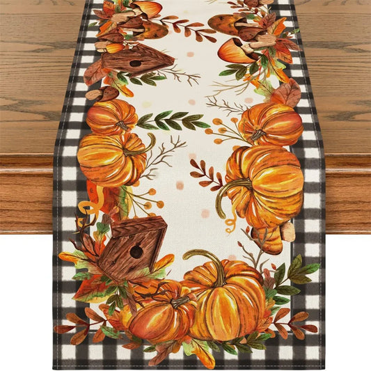 Goblin Halloween table Flag Black Forest Table Runner Thanksgiving Jack-o '-Lantern Holiday party kitchen centerpieces