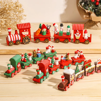 Christmas Train Merry Christmas Decorations For Home 2024 Cristmas Ornament Xmas Navidad Noel Gifts Happy New Year 2025 Gifts