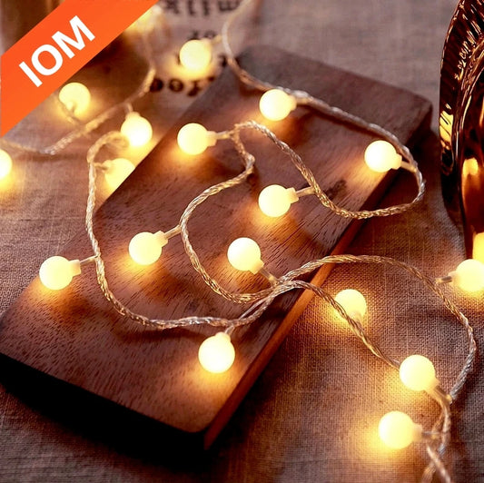 10M USB/Battery Power Ball LED String Lights Outdoor Wedding Garden Fairy Lights Christmas Decoration